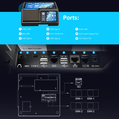 เครื่องจุดขายตั้งโต๊ะ Z100 (พิมพ์ 58 มม.)